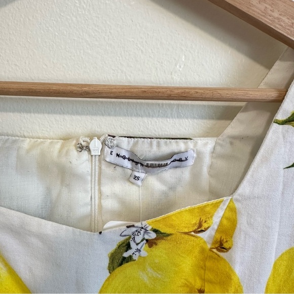 English Factory Women's Lemon Print Mini Dress XS Summer - Picture 4 of 6